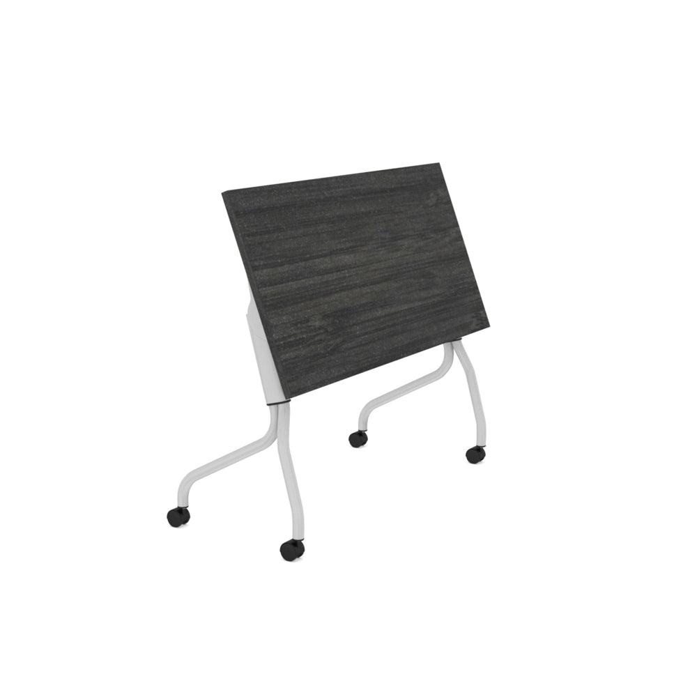 Offices to Go Newland Flip Top Table - 48" x 24" - Dark Grey