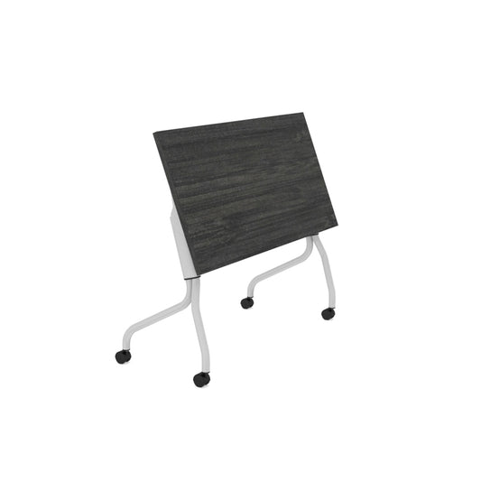 Offices to Go Newland Flip Top Table - 48" x 24" - Dark Grey