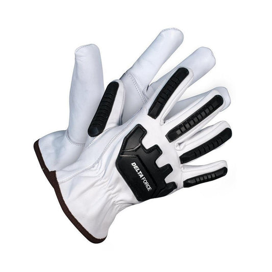 Forcefield Delta Force Impact Resistant Goatskin Kevlar Lined Gloves - Large