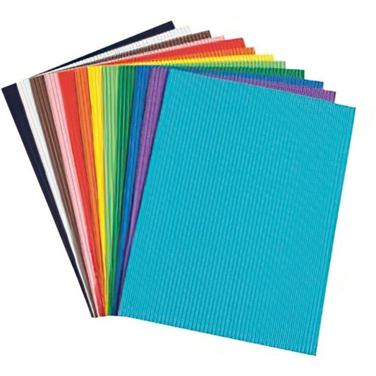 Feuilles de papier ondulé Corobuff, 12 couleurs assorties, 30,5 cm x 41 cm, lot de 12