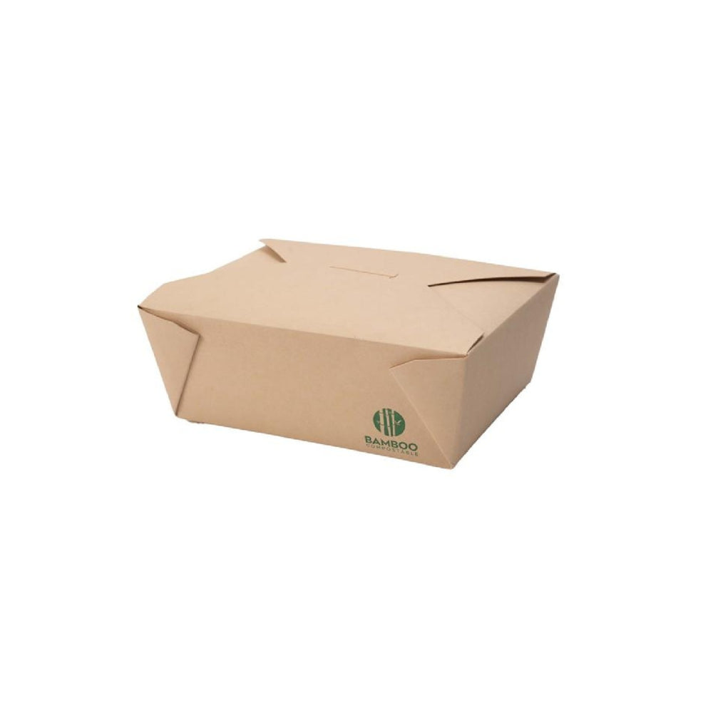 Eco-Packaging Bamboo Compostable Takeout Food Box - 300 Pack