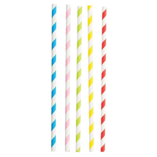 Pailles en papier de pierre, couleurs assorties