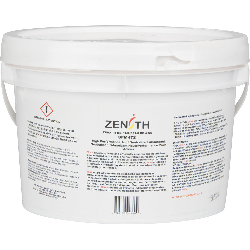 Zenith Acid Neutralizers - Acid - Dry - 4Kg Capacity