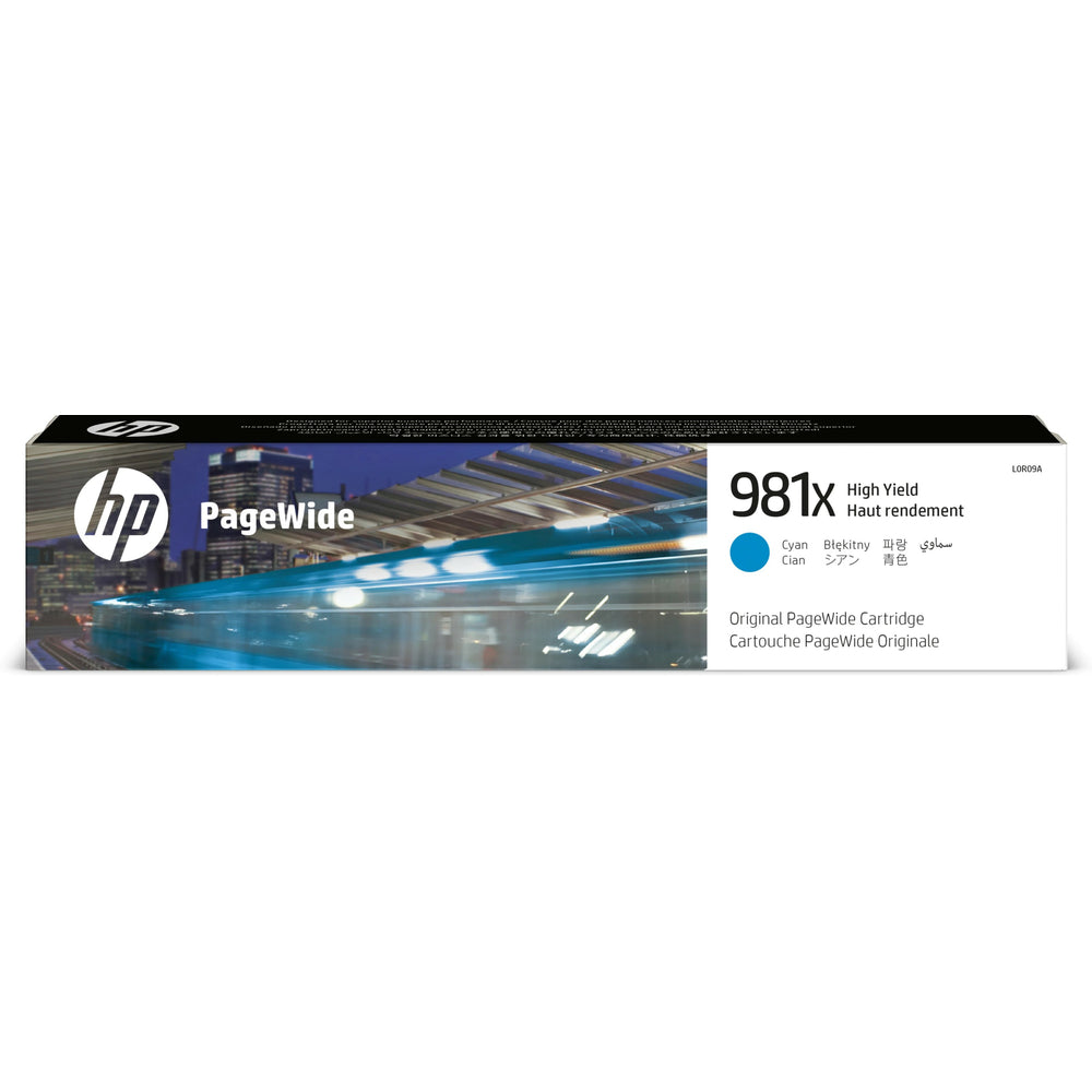HP 981X Cyan Original PageWide Ink Cartridge - High Yield (L0R09A)
