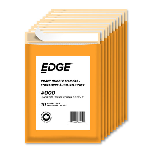 SPC EDGE Bubble Mailer #000 Kraft - 4" L x 8" W - 10 Pack