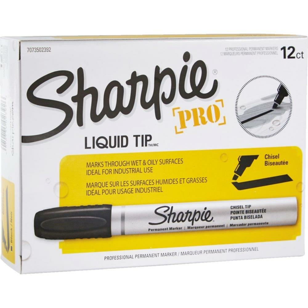 Sharpie Liquid Tip Marker. Black. 12/box
