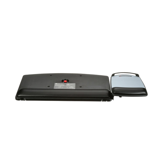 Plateau de clavier 3M à réglage facile avec surface de souris précise - Rail de 23 po - 28-5/8 po L x 17-3/8 po P - Noir