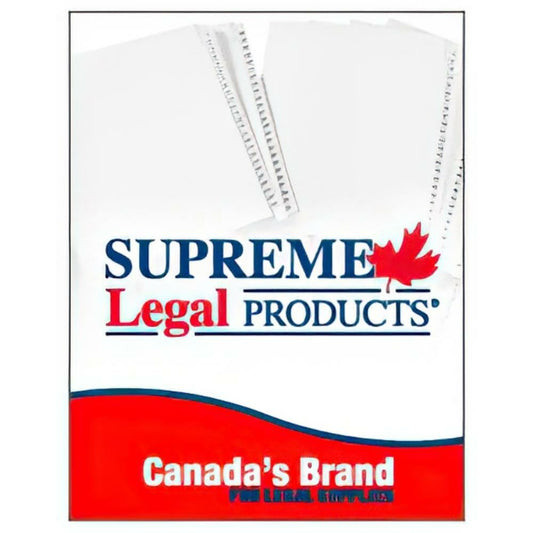 Supreme Litigation Tabs 26th Cut Singles 11" White Blank