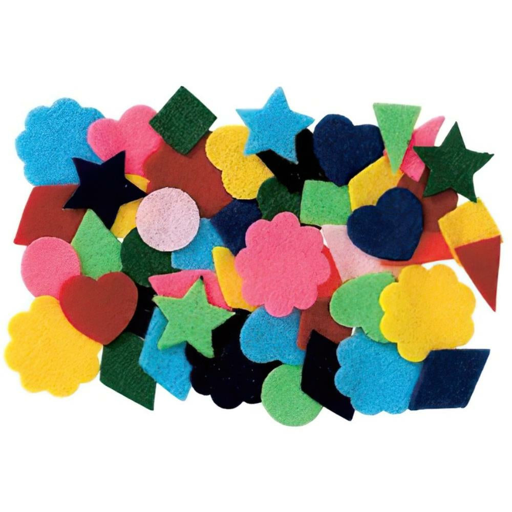 Roylco Craft Felt Shapes, Assorted Vibrant Colors, 500/set