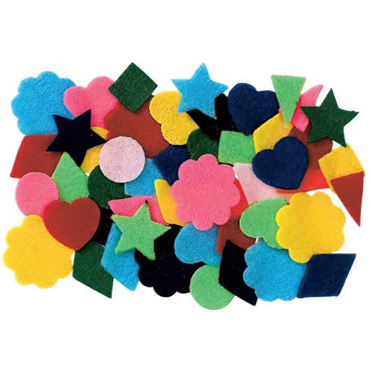 Roylco Craft Felt Shapes, Assorted Vibrant Colors, 500/set