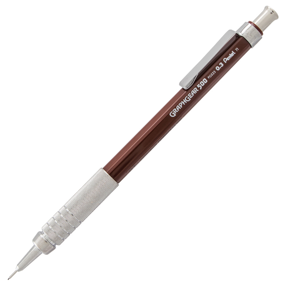 Pentel GraphGear 500 Mechanical Pencil - 0.3mm - Brown Barrel