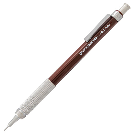 Pentel GraphGear 500 Mechanical Pencil - 0.3mm - Brown Barrel