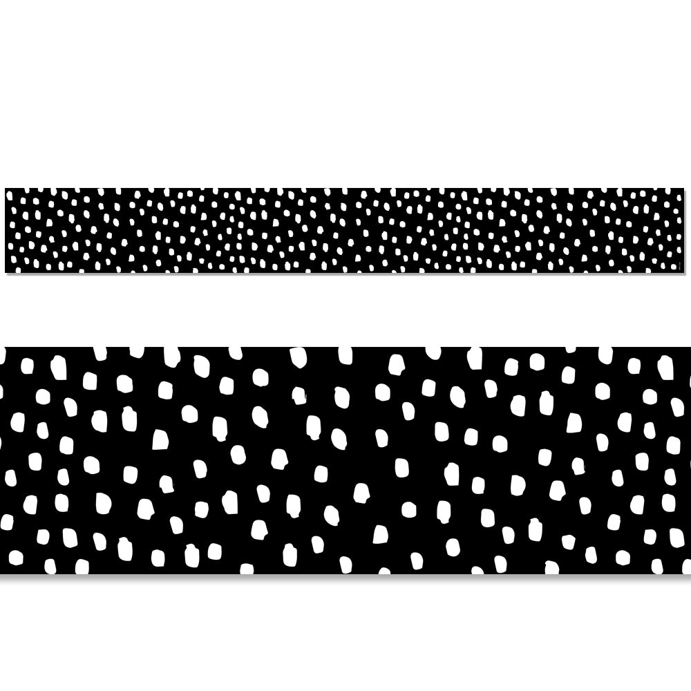 Creative Teaching Press Messy Dots On Black EZ Border