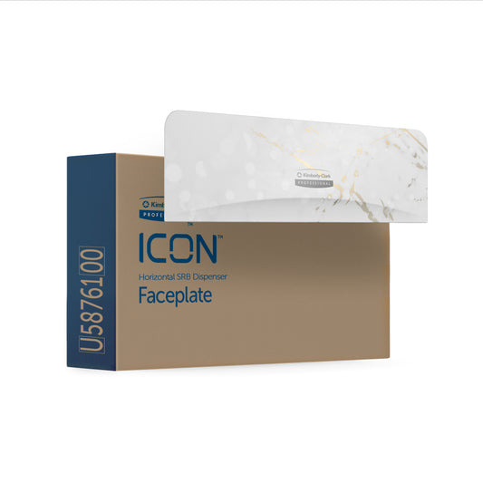 Face avant Kimberly-Clark ICON - Motif fleurs de cerisier - pour distributeur de papier toilette standard sans mandrin, 2 rouleaux horizontaux