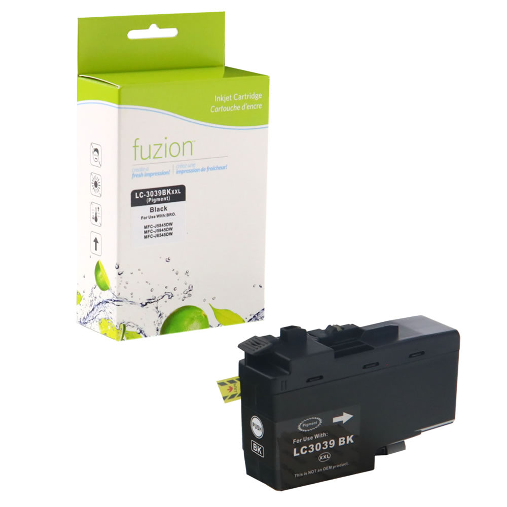 Cartouche d'encre compatible Fuzion Brother LC-3039BK - Rendement standard - Noir