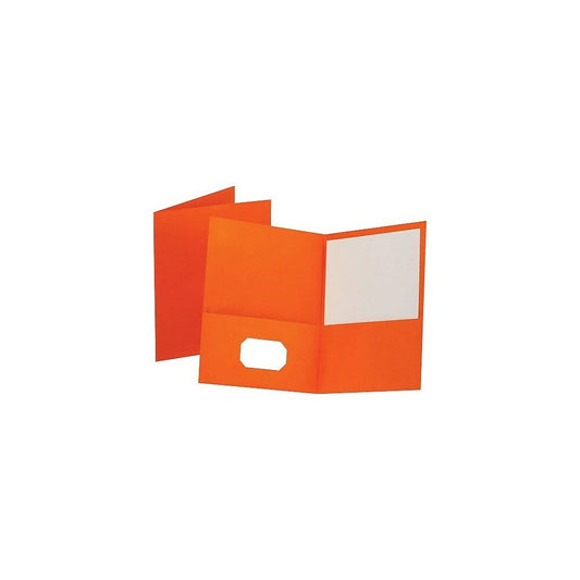 Oxford Twin Pocket Folder - Letter Size - Orange