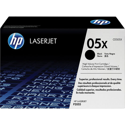 Cartouche de toner noir HP 05X (CE505X) LaserJet d'origine à haut rendement
