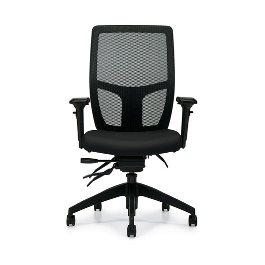 Global Mirage High-Back Tilter Office Chair - Echo Terrace Fabric - Black