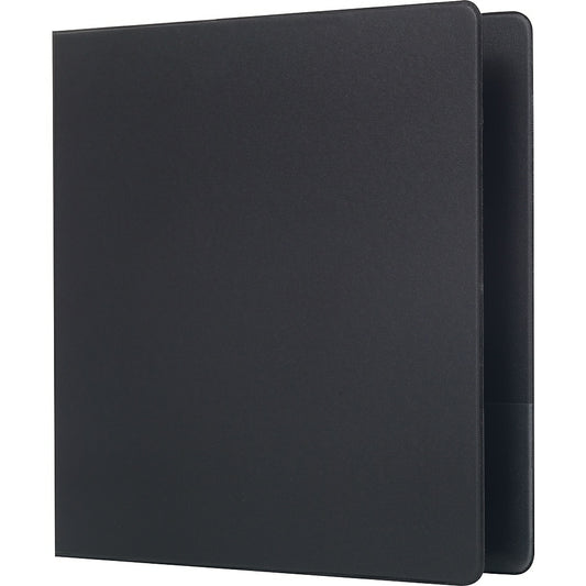 Staples Standard Binder with Label Holder and D-Rings - 1-1/2" - Black