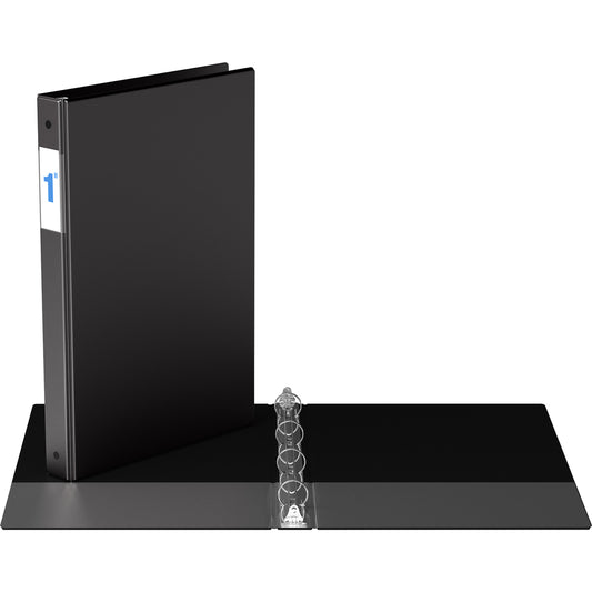 Classeur à anneaux ronds de 2,5 cm (1 po) à 4 anneaux, format spécial, noir