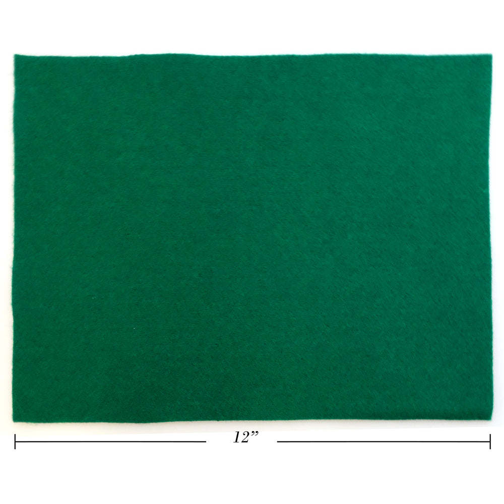 Selectum Felt Sheets - 9"W x 12"L - Dark Green - 10 Pack