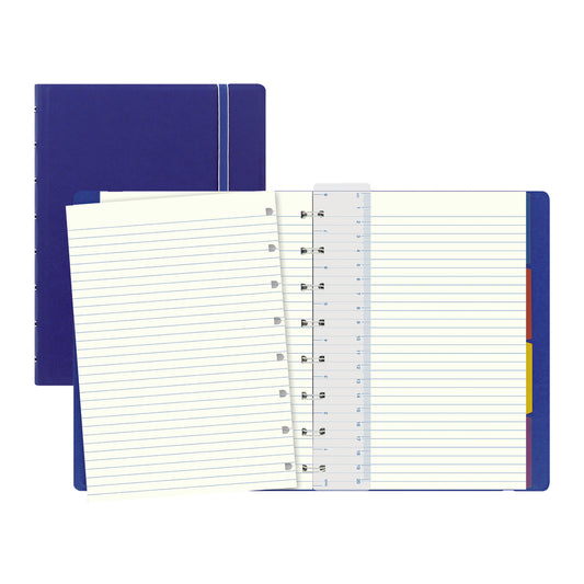 Filofax Classic Refillable Notebook - A5 Format - 8-1/4" x 5-3/4" - 112 Pages - Blue