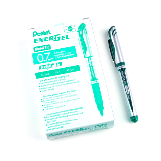 Pentel Energel Elite - 0.7mm - Green - 12 Pack