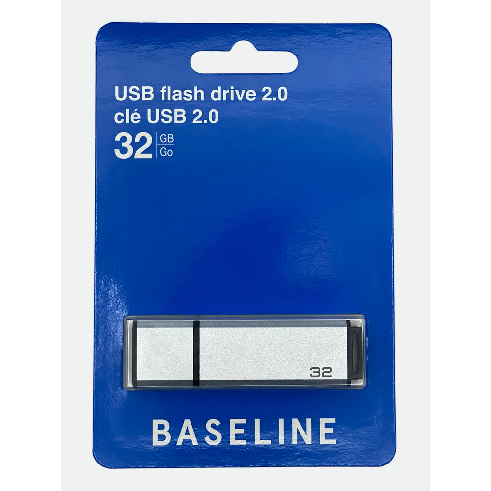 Baseline Metal 32 GB USB 2.0 Flash Drive