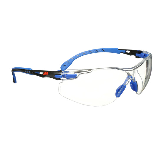 3M Solus Protective Eyewear 1000 Series with Scotchgard Anti-Fog Lens - Black/Blue