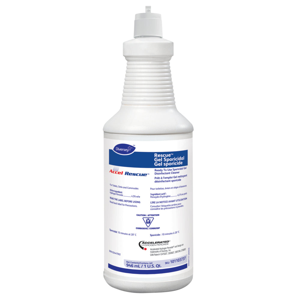 Diversey Rescue Gel Sporicidal Ready To Use Disinfectant Cleaner - 946mL - 12 Pack