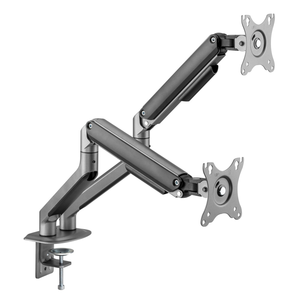 Horizon ActiveErgo Dual Gas Spring  Monitor Arms - Silver