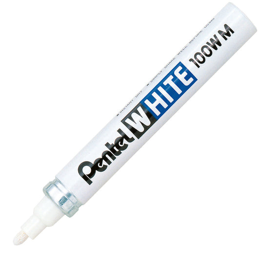 Marqueur permanent blanc Pentel - Pointe moyenne