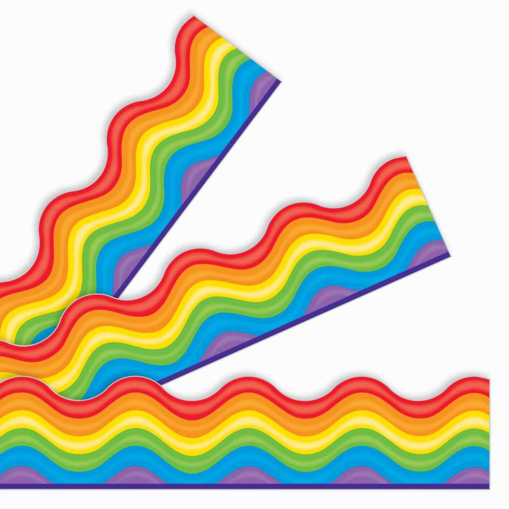 TREND enterprises Terrific Trimmers - 2,25" x 39" - Rainbow Promise - paquet de 12