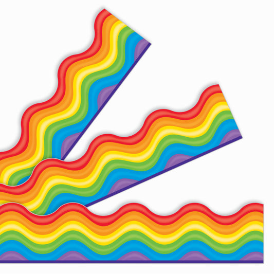 TREND enterprises Terrific Trimmers - 2,25" x 39" - Rainbow Promise - paquet de 12