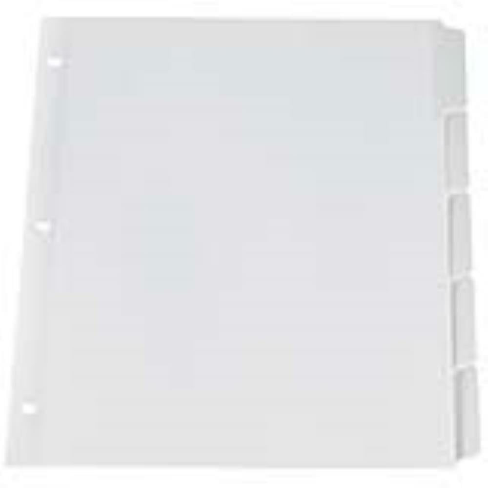 Intercalaires effaçables Oxford Binder - Format lettre - Blanc
