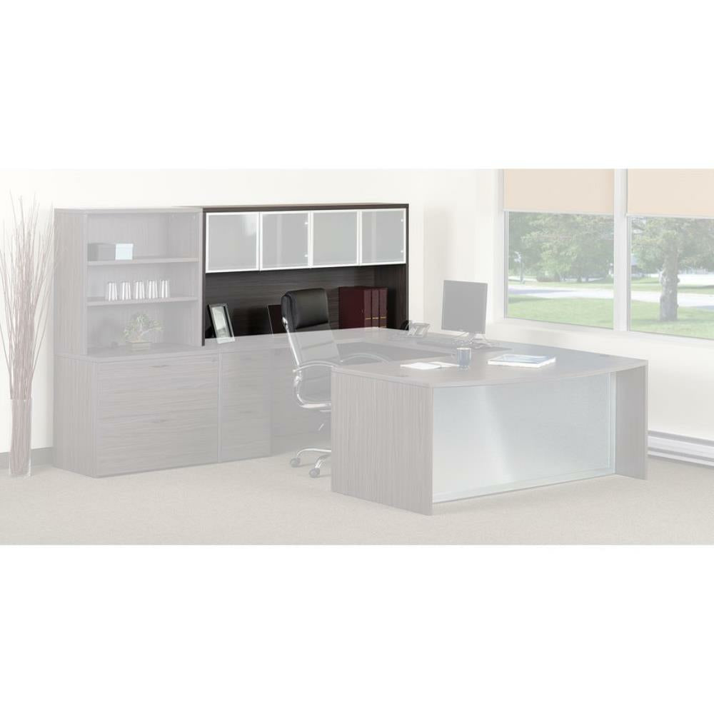 Buffet ouvert gris ardoise noyer