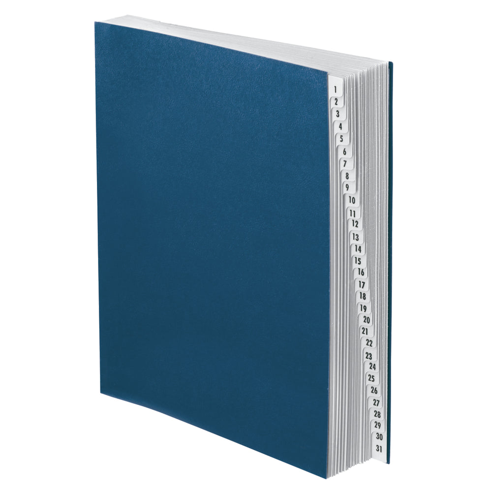 Classeur de bureau extensible Pendaflex indexé 1-31 - Format lettre - Bleu