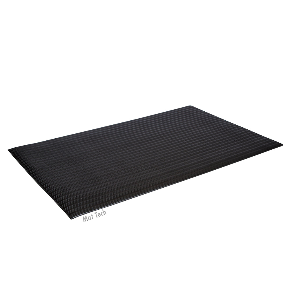 Tapis antifatigue Mat Tech Tuff Spun Foot Lover - Surface nervurée - 2' x 3' - Noir