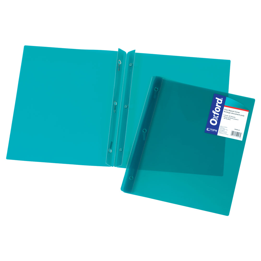Protège-documents Oxford en polyéthylène translucide avec fermeture à 3 broches - Vert
