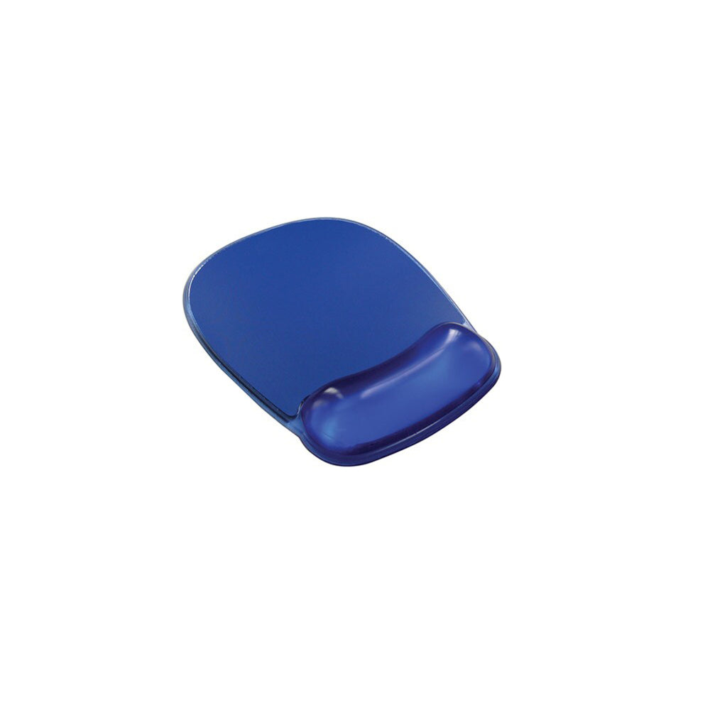 Tapis de souris transparent Staples avec repose-poignet - Gel - Cristal bleu