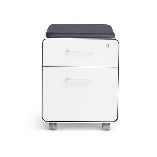 Poppin Mini Stow 2-Drawer File Cabinet - White