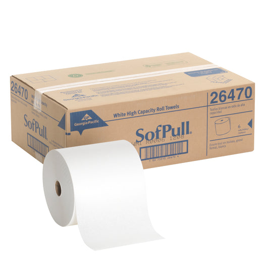 Georgia-Pacific Sofpull Mechanical Hardwound Roll Paper Towel - 1000' - White - 6 Pack