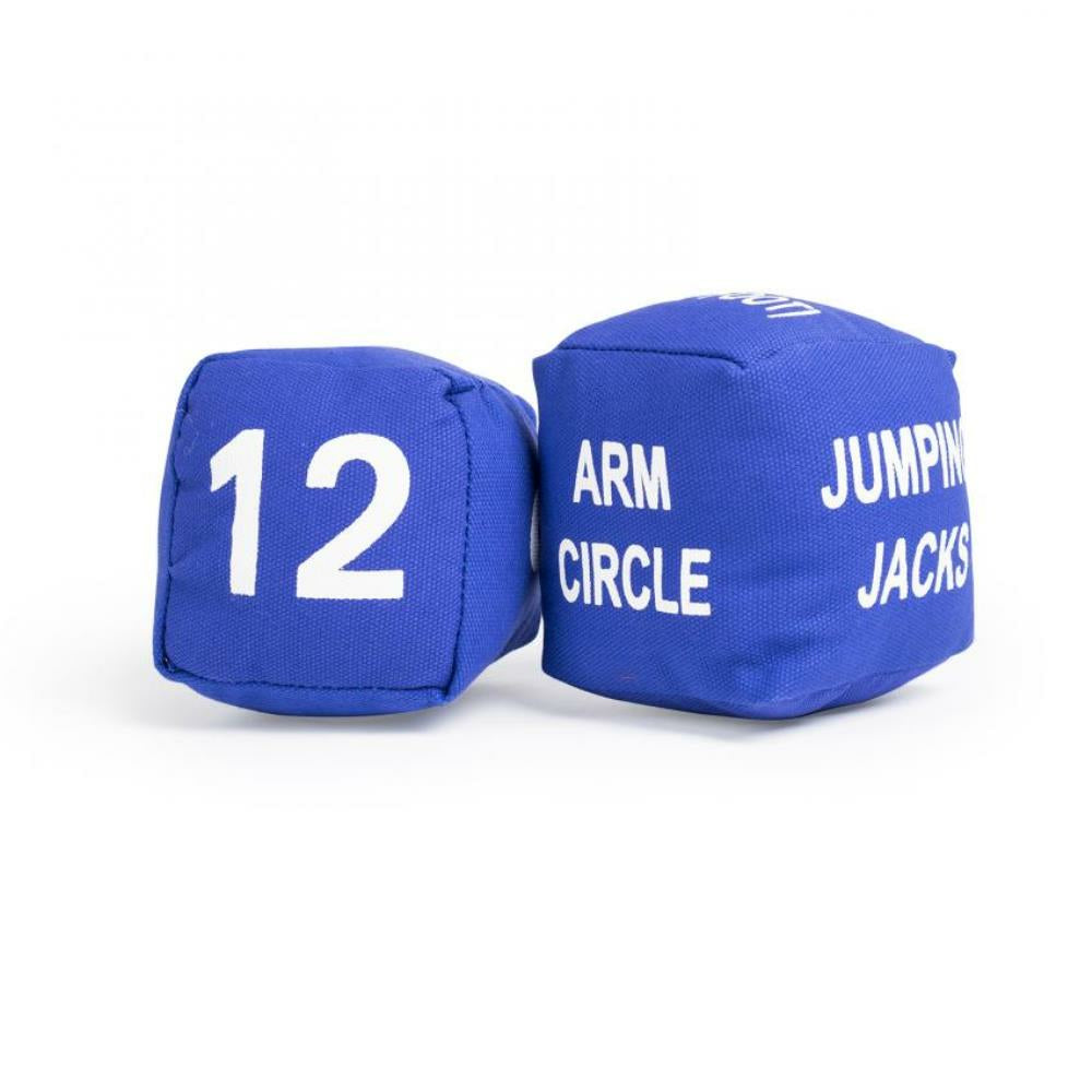 Dés de fitness 360 ATHLETICS bleus, 11,4 cm de largeur