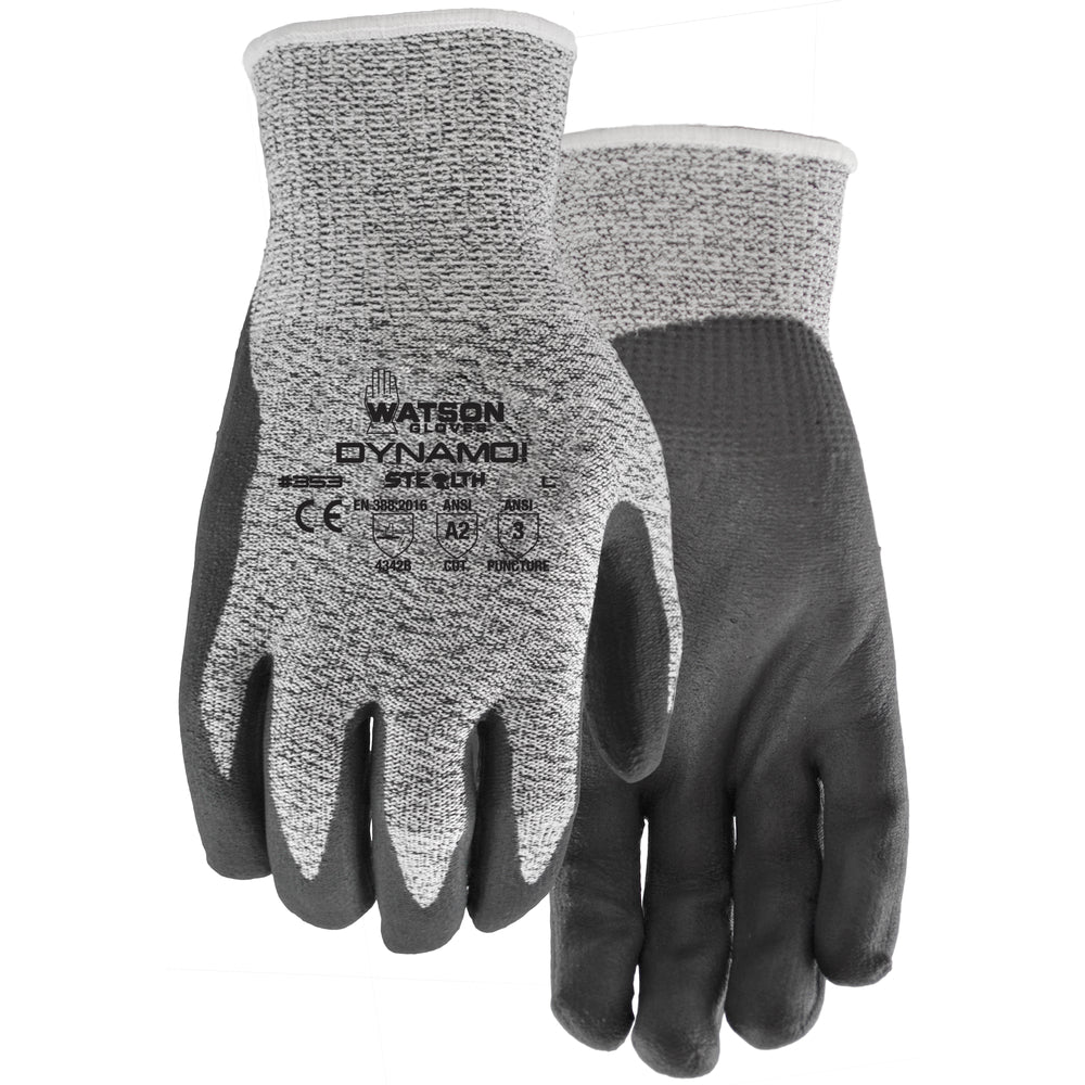 Stealth Dynamo Sure Grip Gloves - Medium - Grey/Black