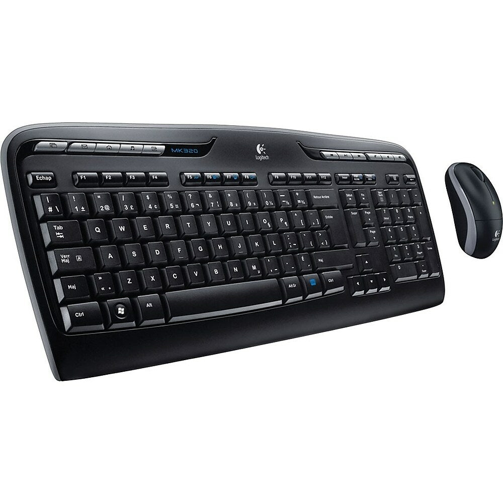 Logitech MK320 Wireless Desktop Keyboard and Mouse Combo - French