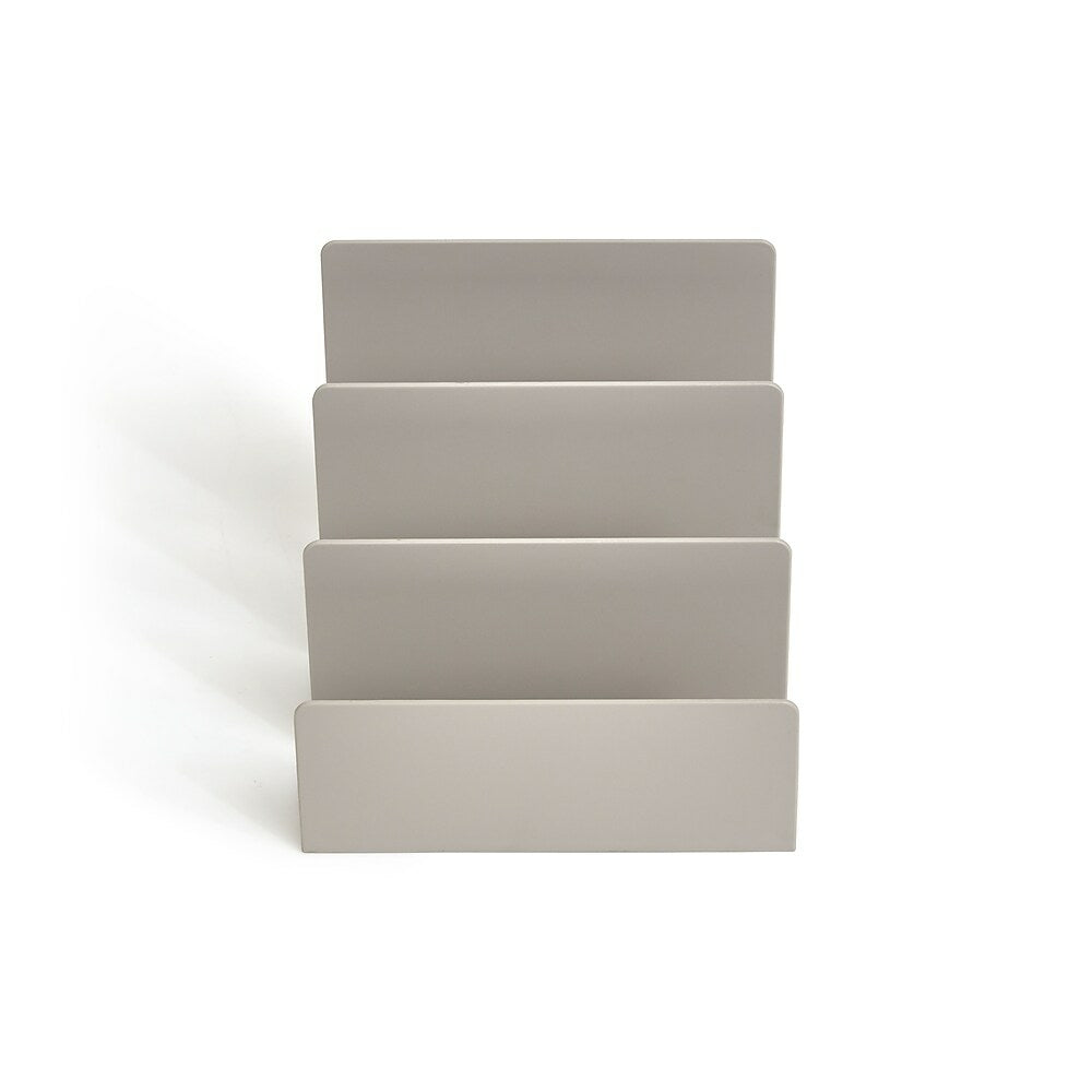 TRU RED 3-Slot Plastic Letter Sorter - Grey