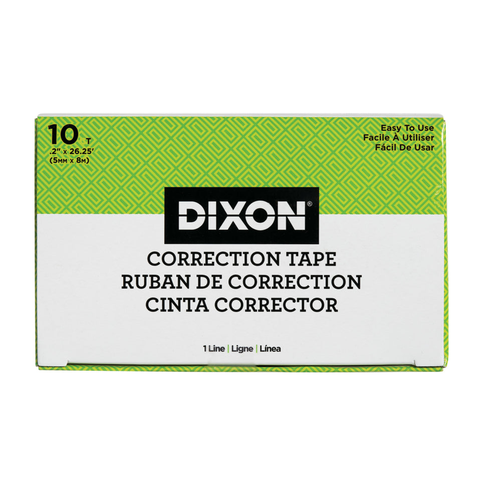 Ruban correcteur Dixon - 5 mm x 8 m - Blanc - Lot de 10