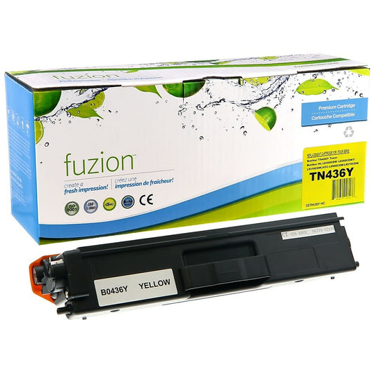 fuzion Brother TN436Y Compatible Toner Cartridge - High Yield - Yellow