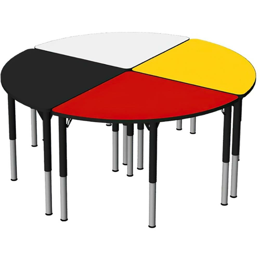 Medicine Wheel 90 Degree Shape Tables - Set of 4