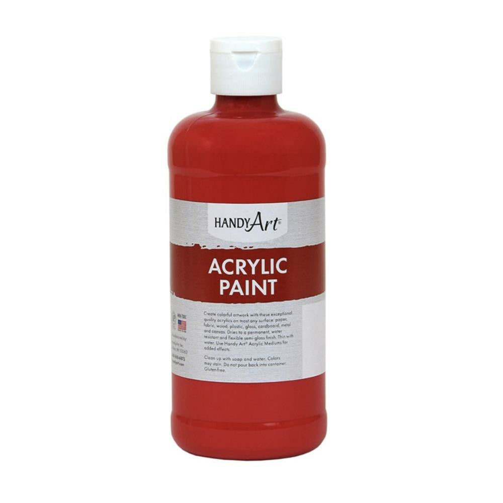 Handy Art Acrylic Paint, Brite Red, 473ml